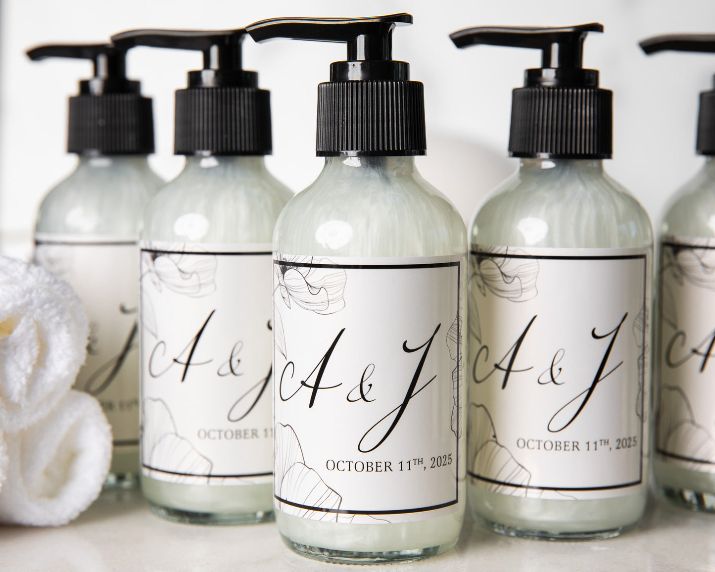 4oz Liquid Soap Wedding Favor - Design #1