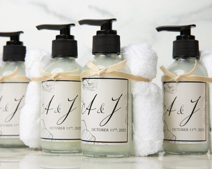 4oz Liquid Soap Wedding Favor - Design #1